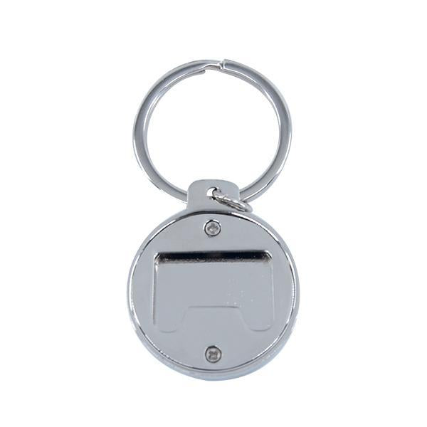 Round Bottle Opener Metal Keyring