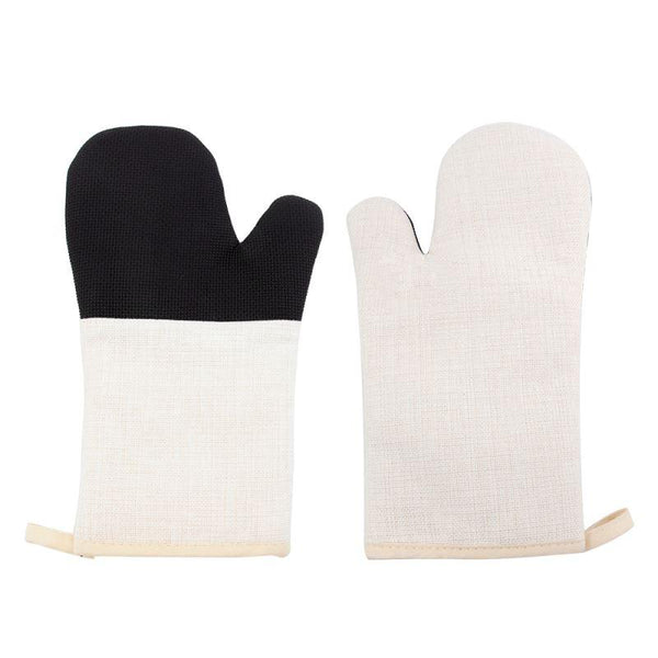 Linen Oven Glove with Rubber Patch