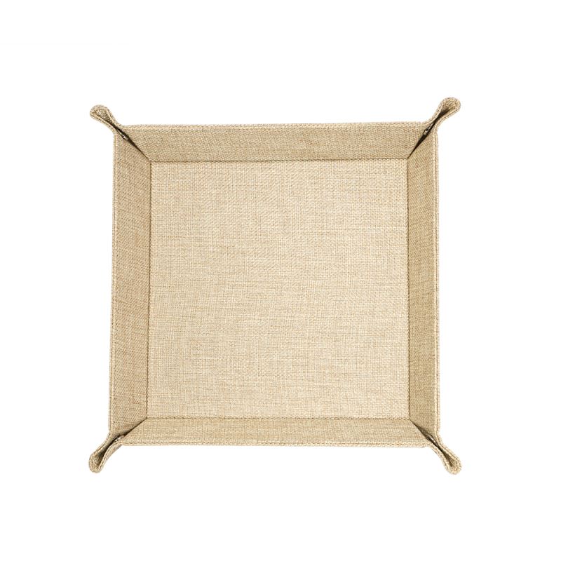Burlap Square Snap Up Tray - Large