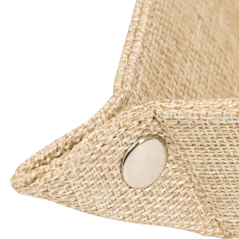 Burlap Square Snap Up Tray - Large