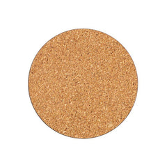 Round cork blank for sublimation or laser engraving on a white background
