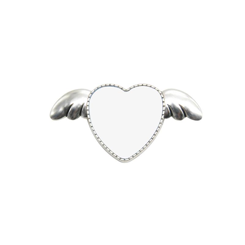 sublimation blank heart metal pin badge