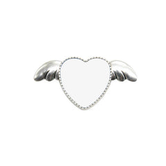 sublimation blank heart metal pin badge