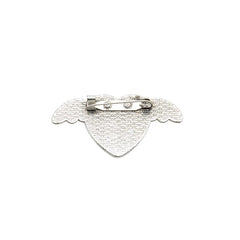 sublimation blank heart metal pin badge