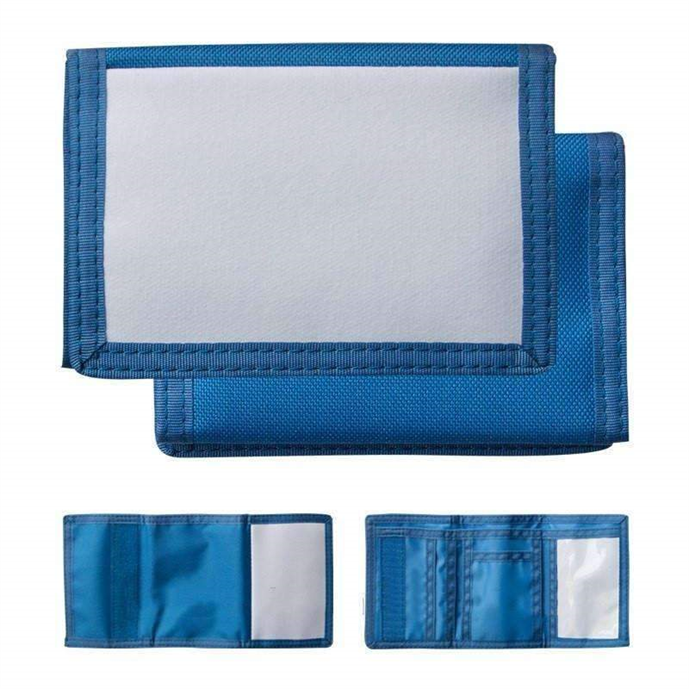 Mens Nylon Wallet Blue sublimation blanks