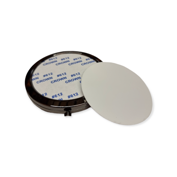 Sublimation blank smoked black pocket mirror