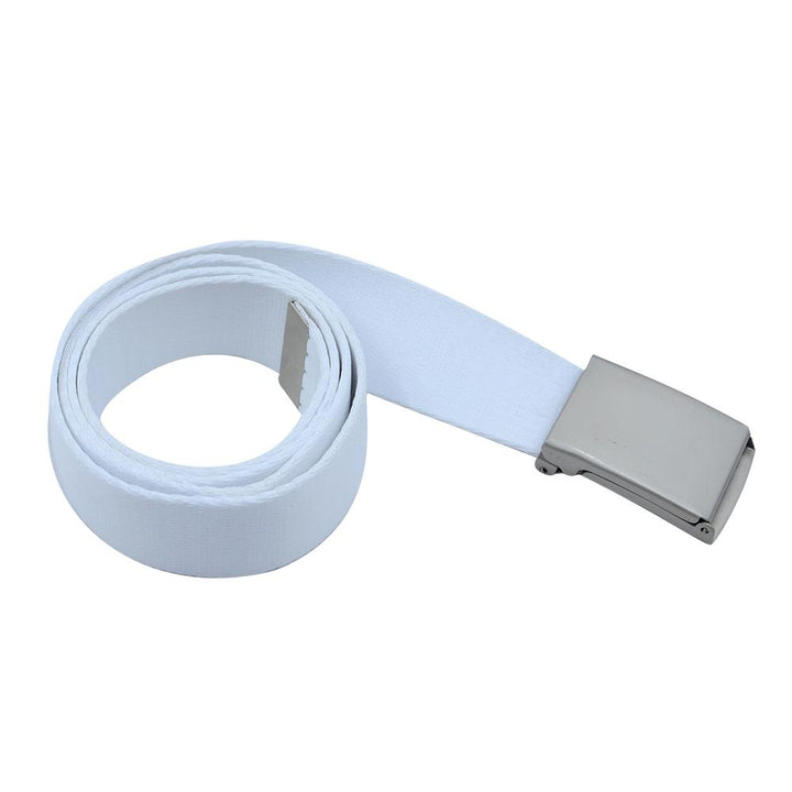 sublimation blank white belt silver buckle