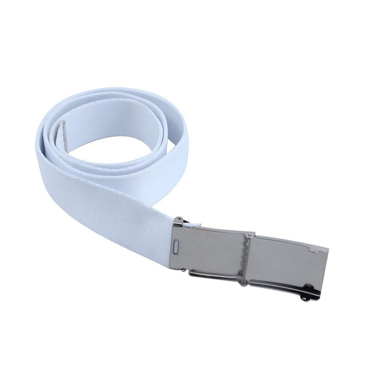 sublimation blank white belt silver buckle