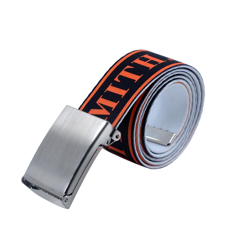 sublimation blank white belt silver buckle
