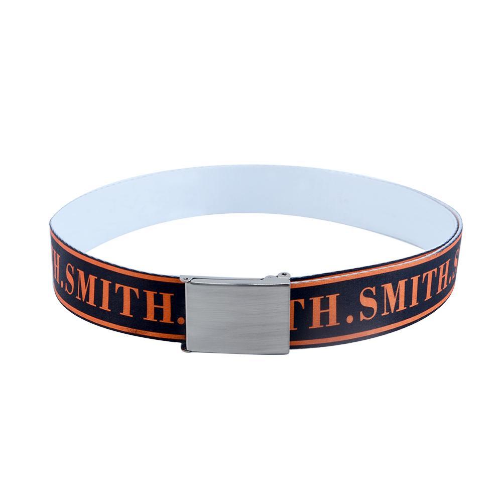 sublimation blank white belt silver buckle
