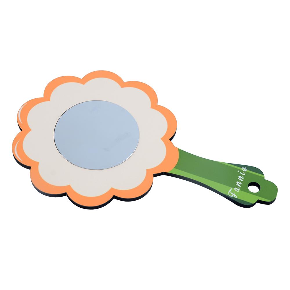 Sublimation blank kids handheld mirror flower