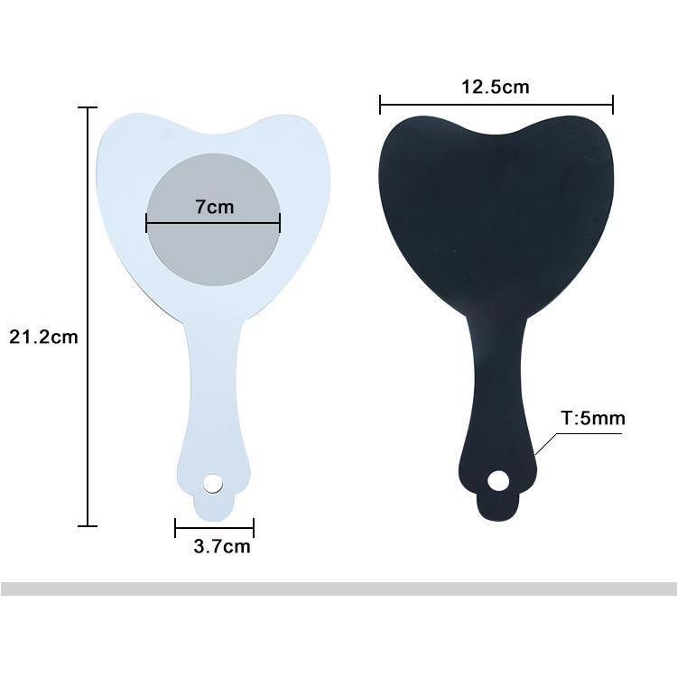 Sublimation blank kids handheld mirror heart