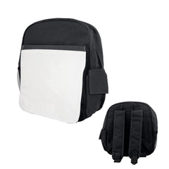 Sublimation kids black backpack 