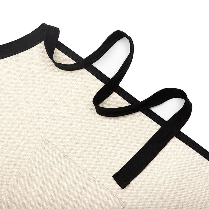Sublimation blank apron linen with black trim