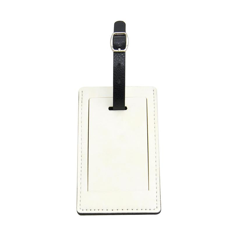 Sublimation blank pu leather luggage tag 