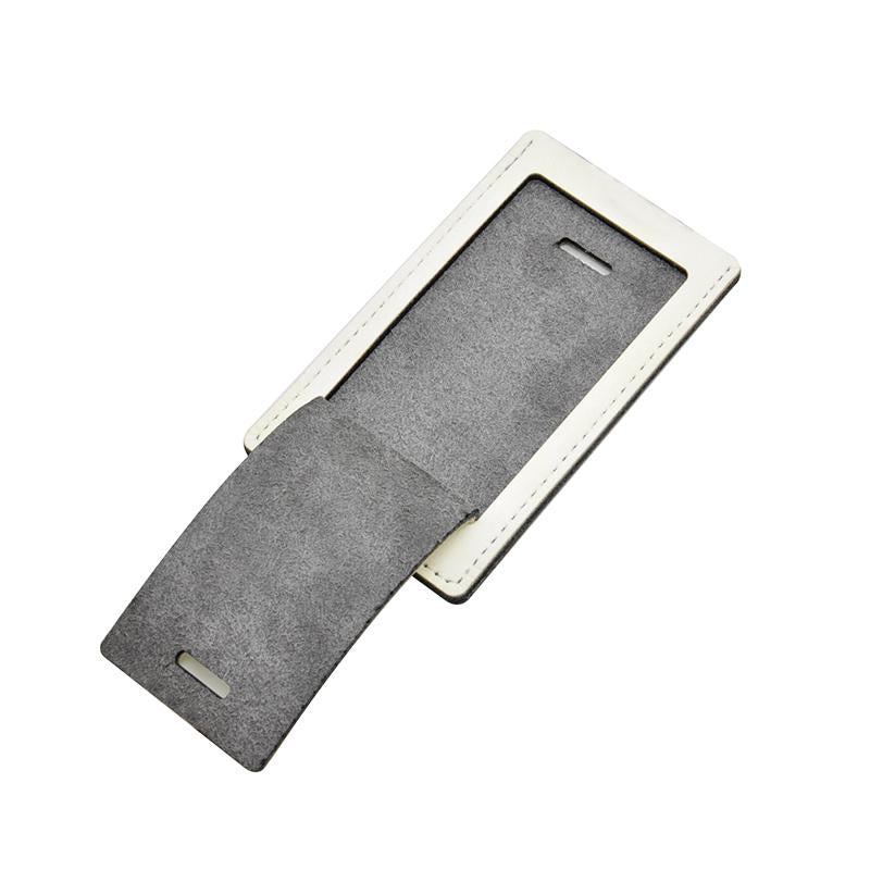 Sublimation blank pu leather luggage tag 