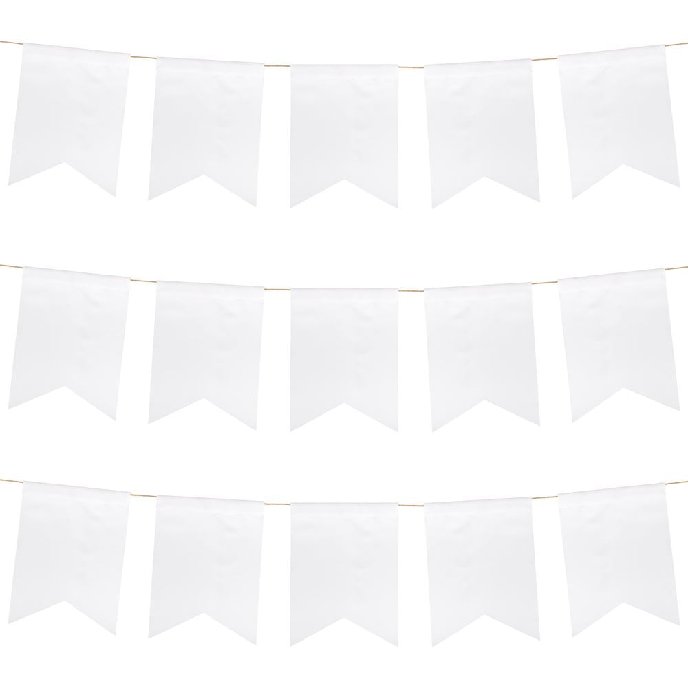 Sublimation blank white polyester flag banner