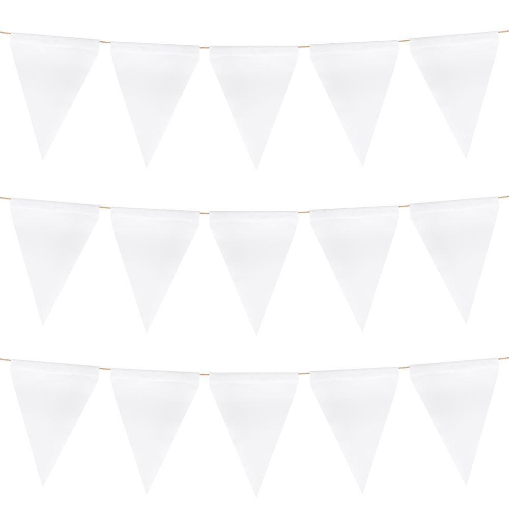 Sublimation blank white polyester triangle banner flag