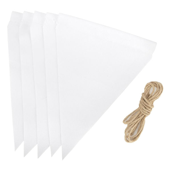 Sublimation blank white polyester triangle banner flag