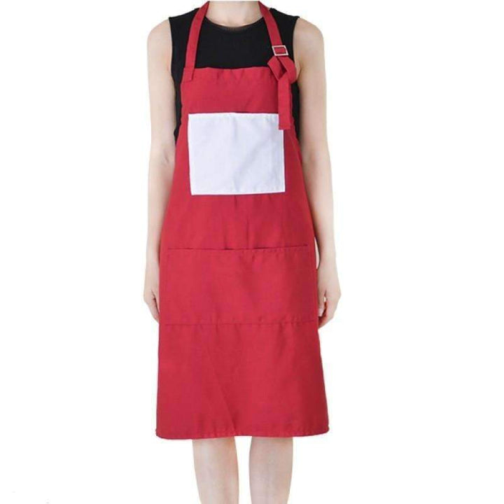 Adult Apron with Pocket - Red