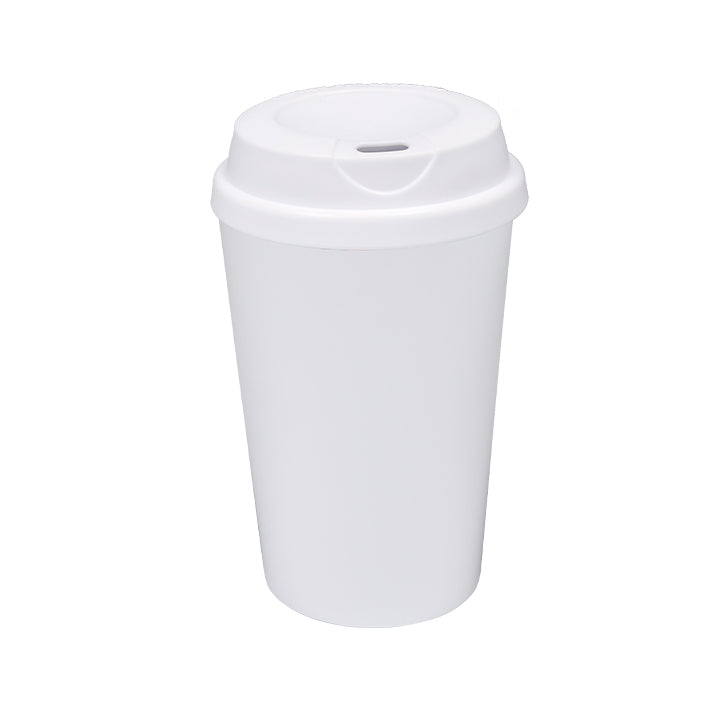 sublimation blank polymer coffee take away cup white lid