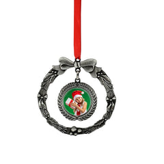 Xmas Decoration - Metal Wreath - Silver