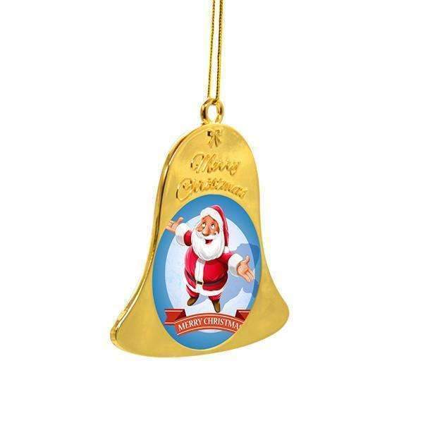 Sublimation blank Metal Christmas Bell - Gold