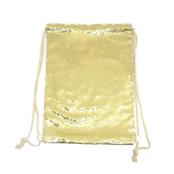 sublimation blank gold drawstring bag