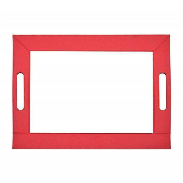 sublimation blank leather serving tray red