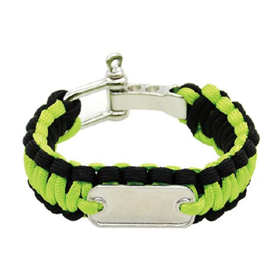 sublimation blank paracord bracelet green and black