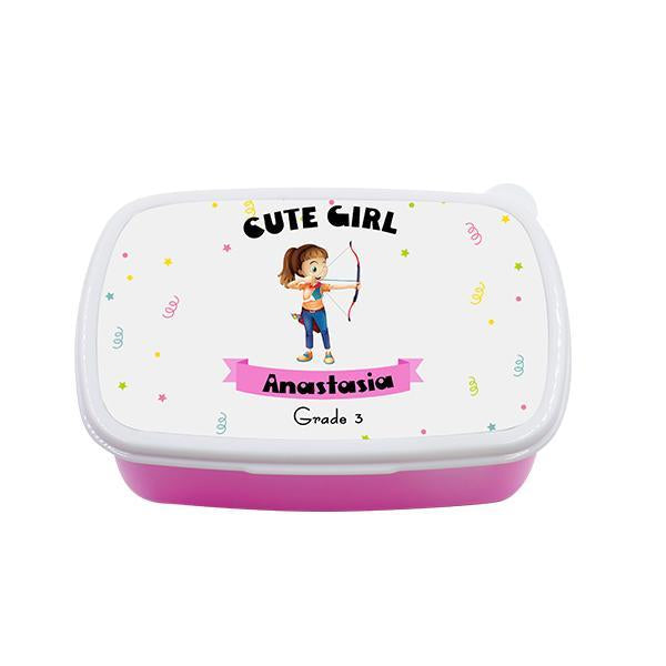 sublimation blank plastic lunch box pink