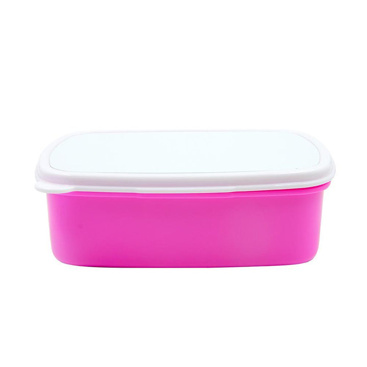 sublimation blank plastic lunch box pink