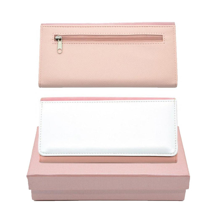 sublimation blank pu sublimation wallet pink