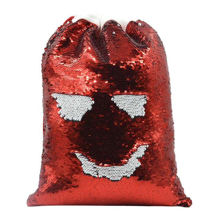 sublimation blank red sequin christmas sack