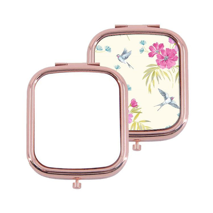 sublimation blank square compact mirror rose gold