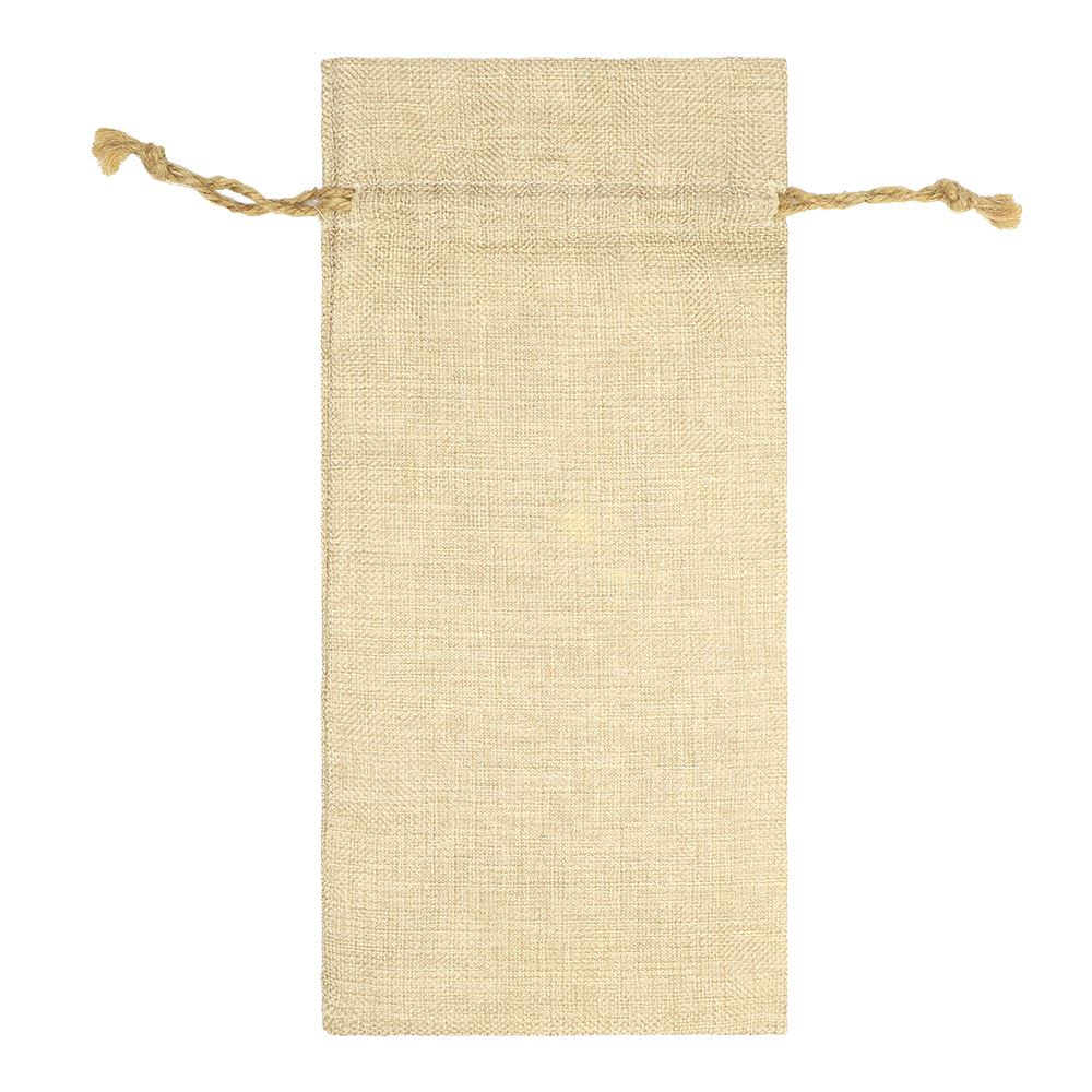 sublimation blank Faux Burlap Drawstring Bottle Bag subliblanks