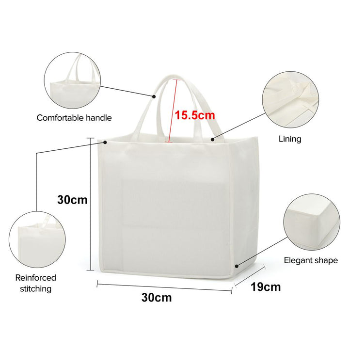 sublimation blank Linen Tote Bag White
