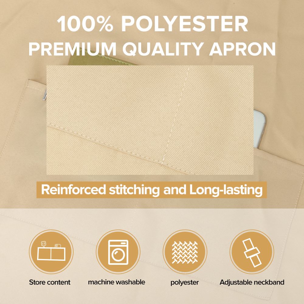 sublimation blank adults polyester apron Khaki