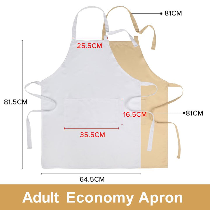sublimation blank adults polyester apron white