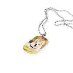 sublimation blank aluminium id tag small double side printable