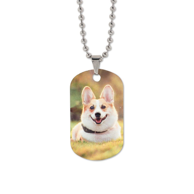 sublimation blank aluminium id tag small double side printable
