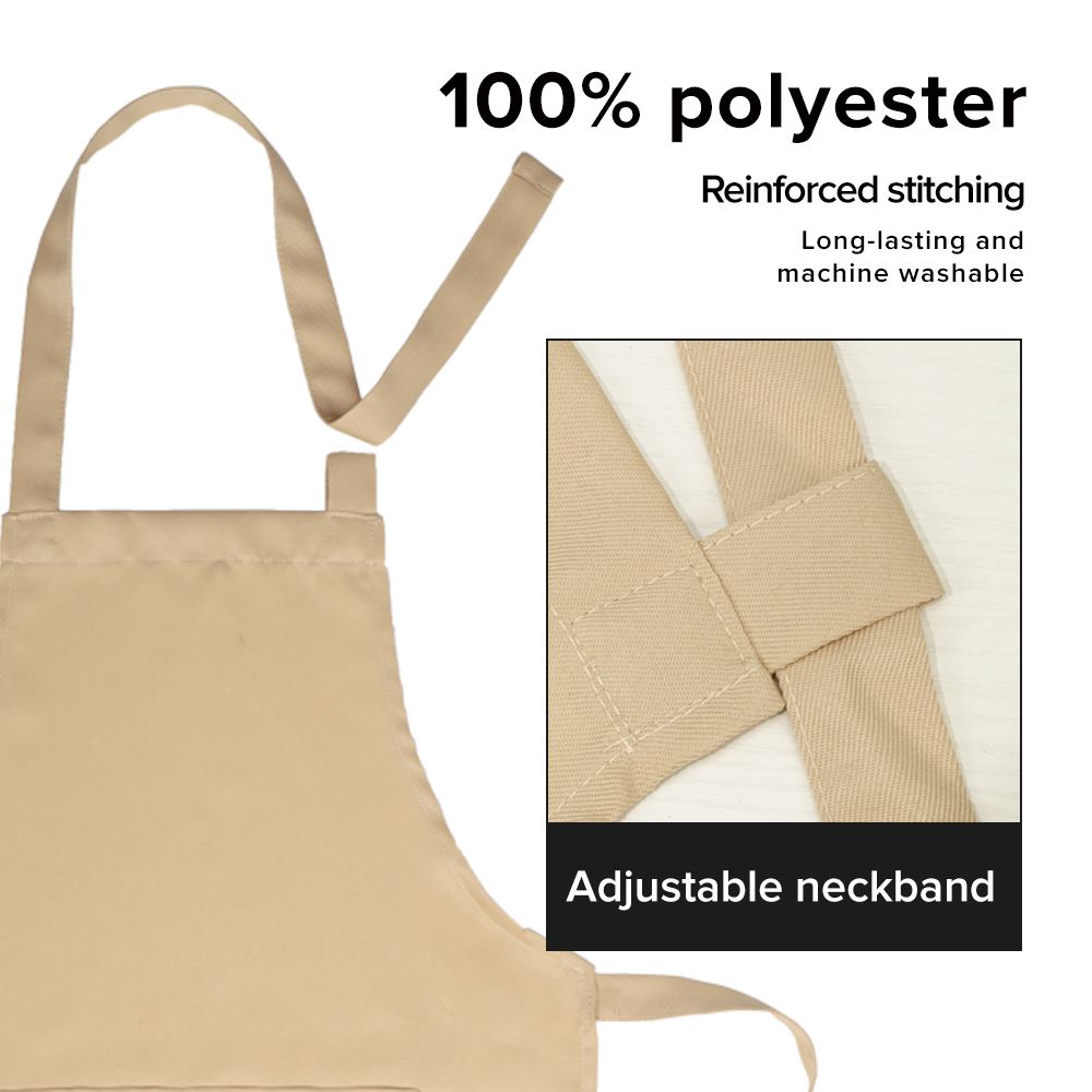 sublimation blank kids polyester apron Khaki