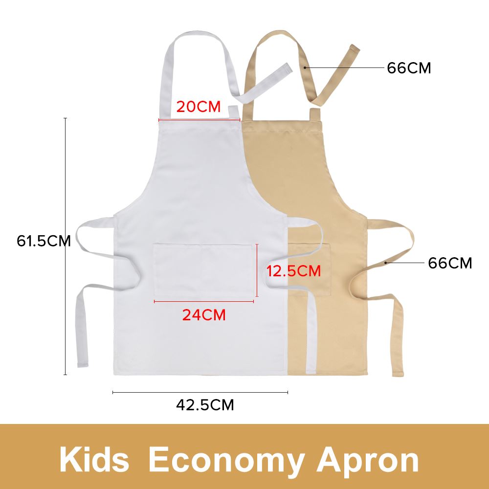sublimation blank kids polyester apron white