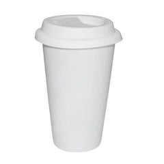 sublimation blank polymer white travel mug