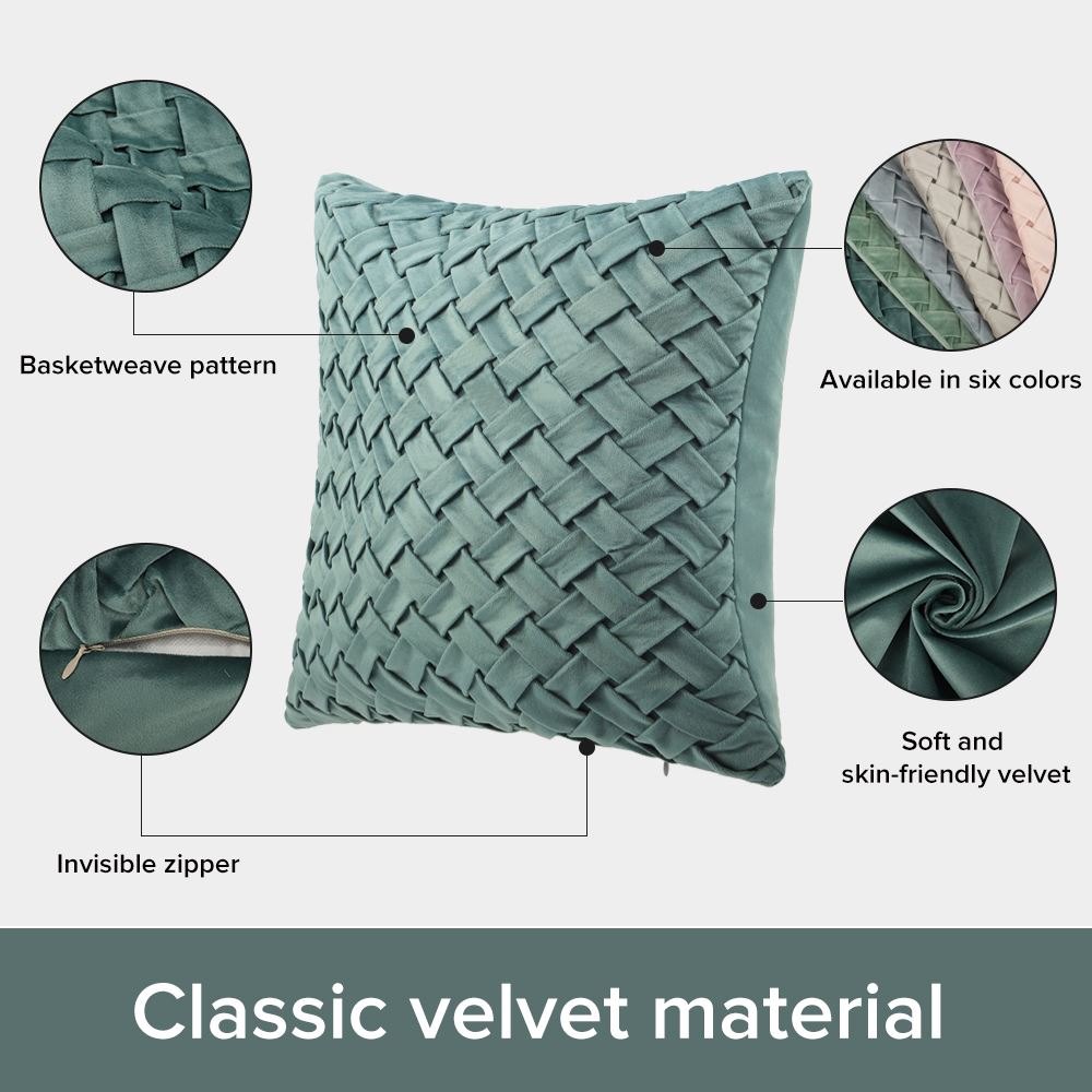 sublimation blank soft velvet cushion cover dark green