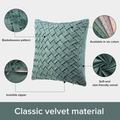 sublimation blank soft velvet cushion cover dark green