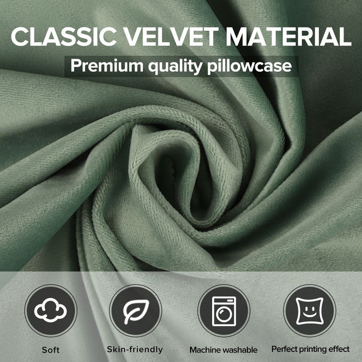 sublimation blank soft velvet cushion cover light green